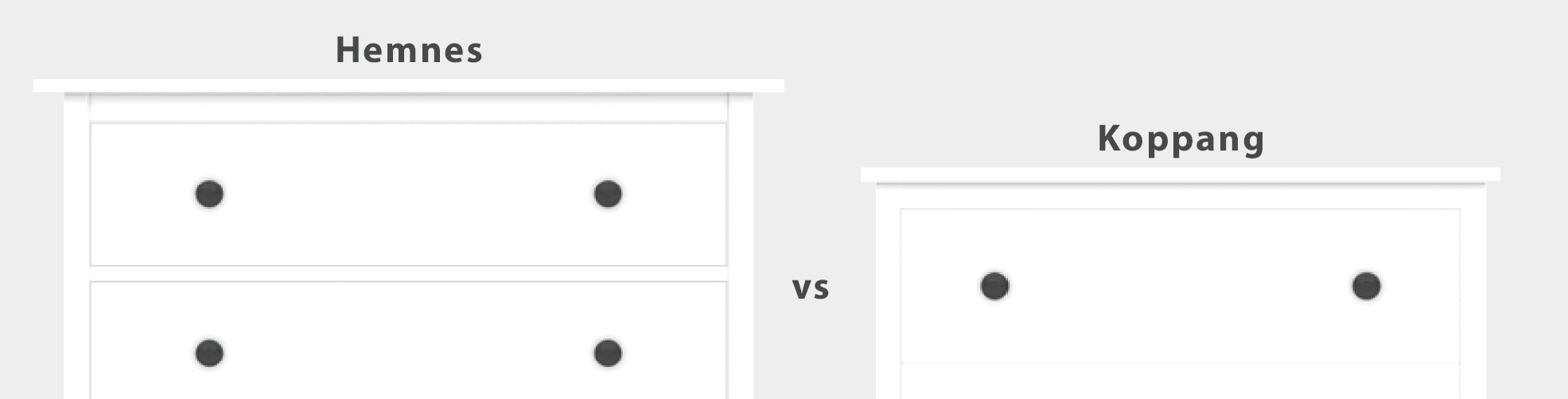 Hemnes und Koppang Kommode im Vergleich.