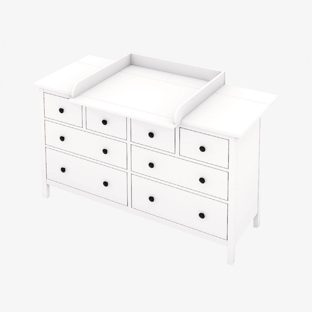 Hemnes Wickelaufsatz für die große Hemnes Kommode von IKEA mit 8 Schubladen.