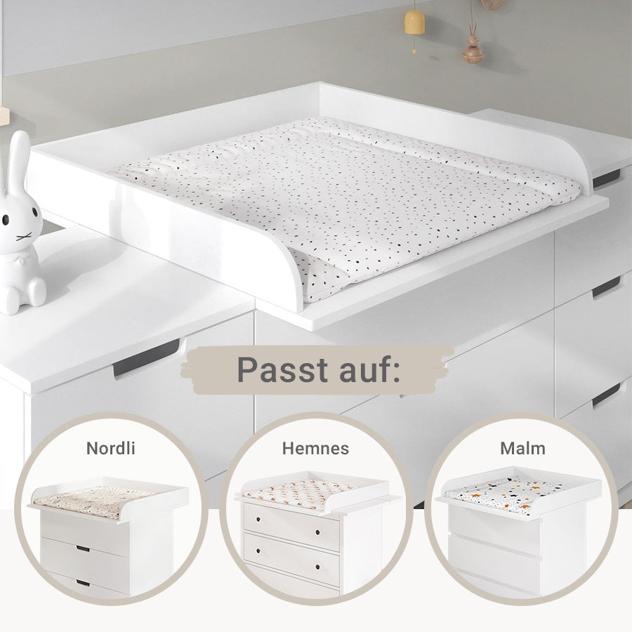 Passgenaue Wickelunterlage fuer Wickelaufsaetze.