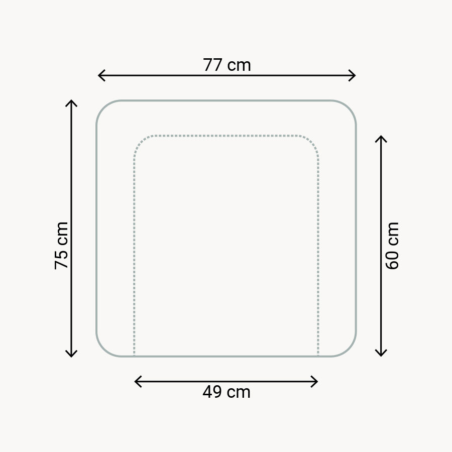 Wickelauflage 77 x 75 in hellblau mit Hasen und Sternen Muster