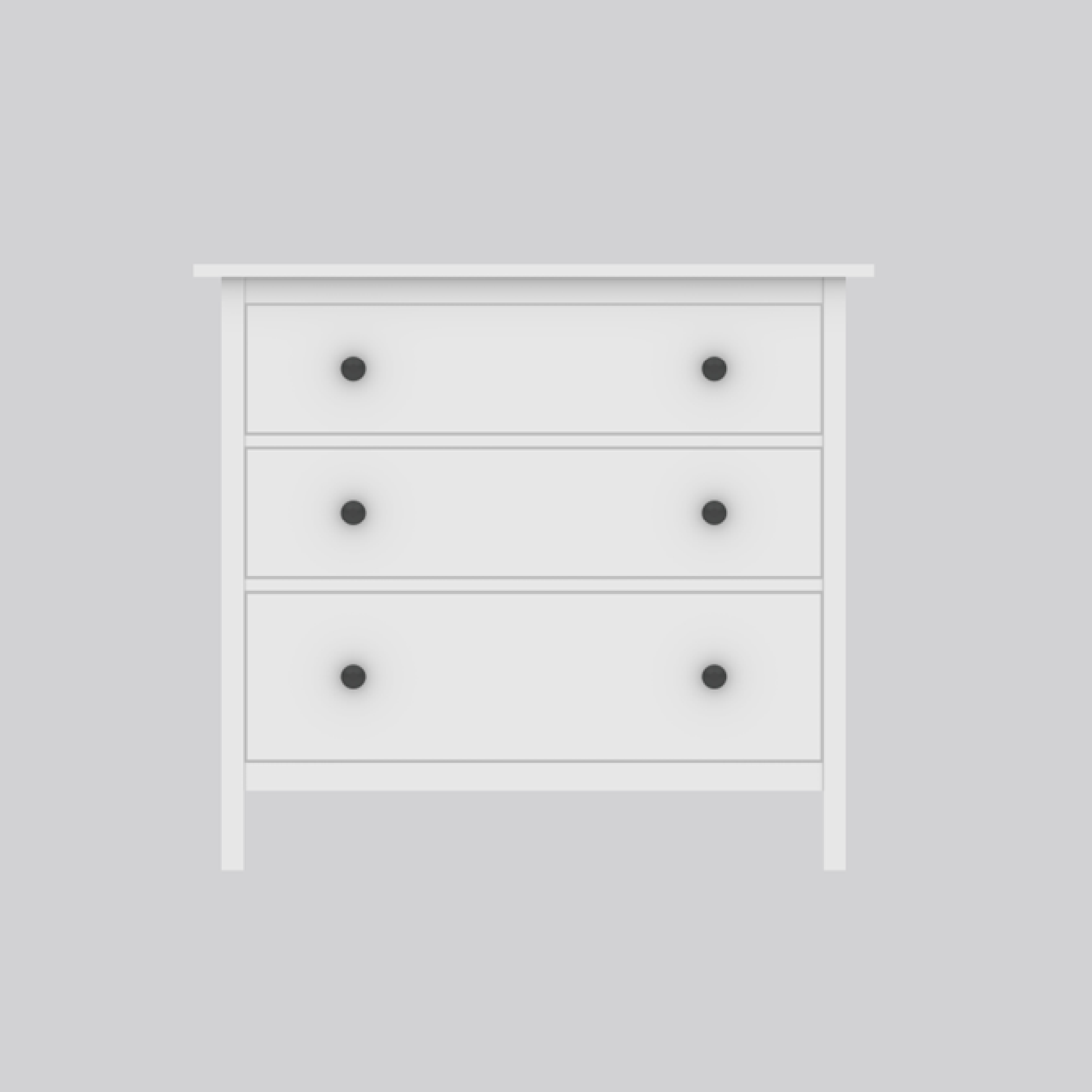 Weiße Hemnes Kommode von IKEA mit 108 cm Breite.