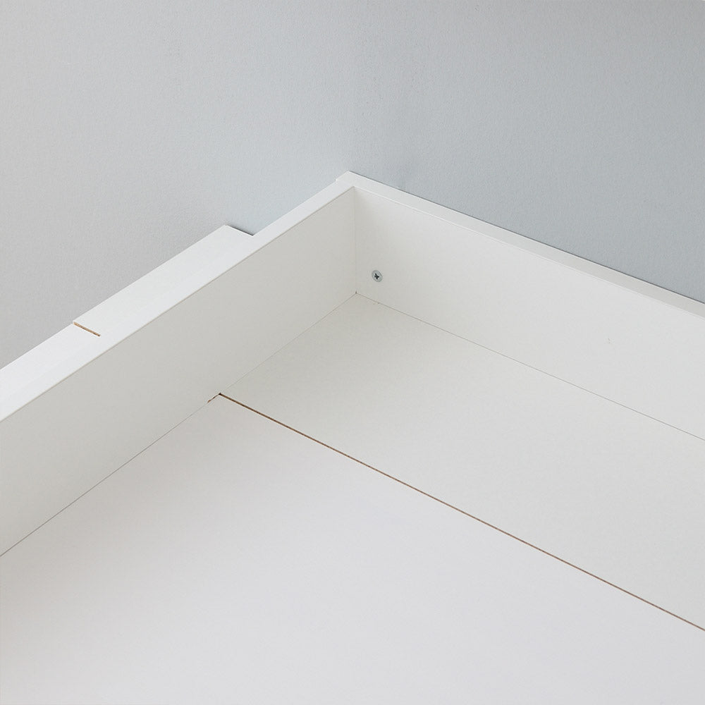 Detailaufnahme der Blende vom Hemnes Wickelaufsatz.
