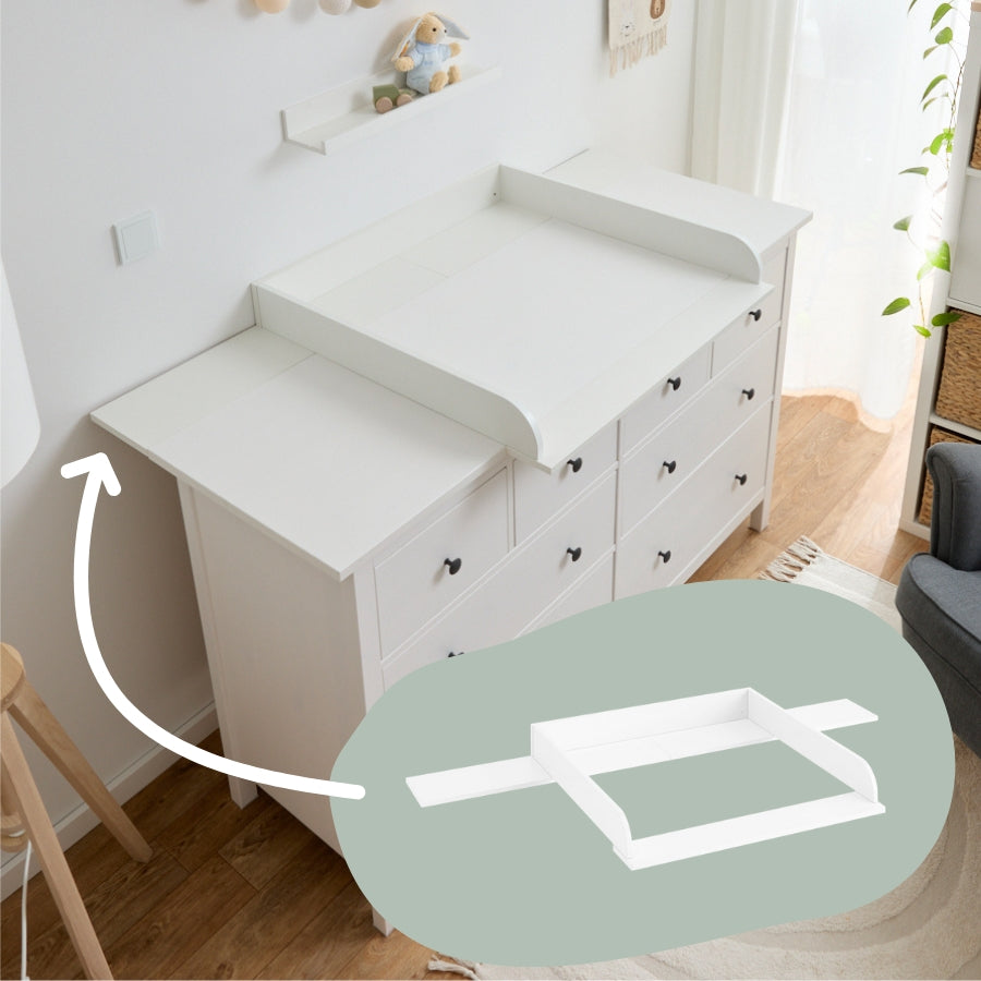 Einzelansicht Hemnes Wickelaufsatz für die große IKEA Kommode mit 160 cm Breite.