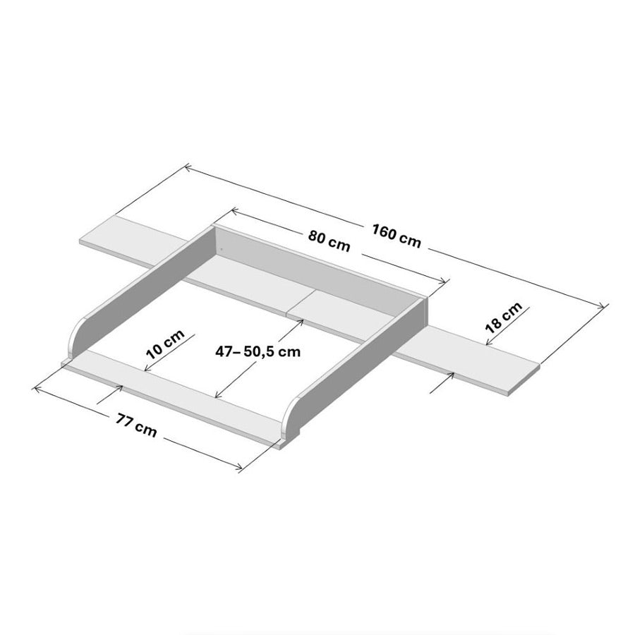 Wickelaufsatz für die große Hemnes Kommode