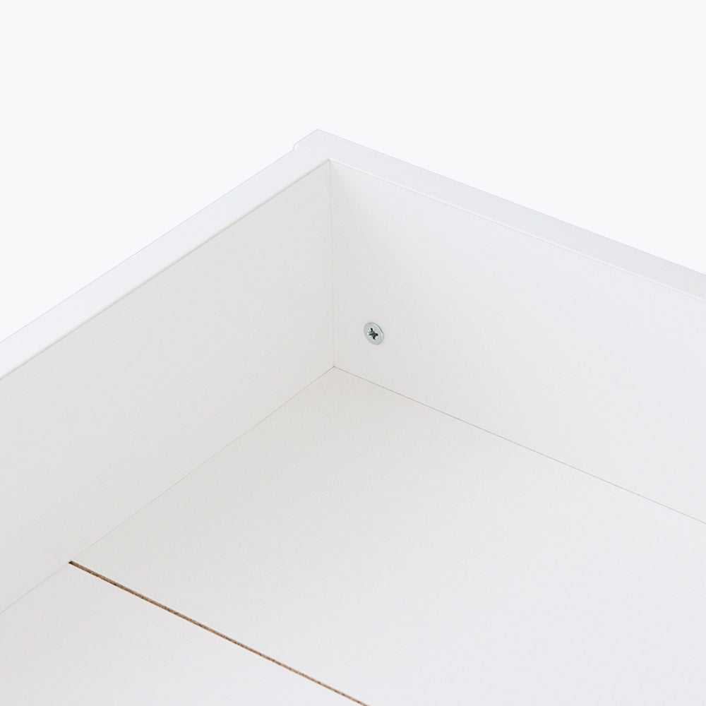 Detailaufnahme eines Wickelaufsatzes für IKEA Kommoden.